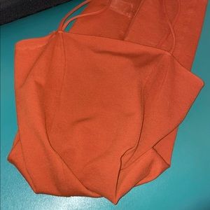 Orangey colored Strap dress